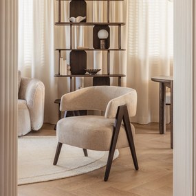 Promocja Beżowy designerski fotel MIZU II. jakość