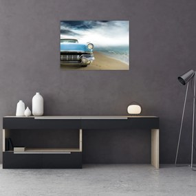 Obraz na szkle - Kabriolet w stylu vintage (70x50 cm)