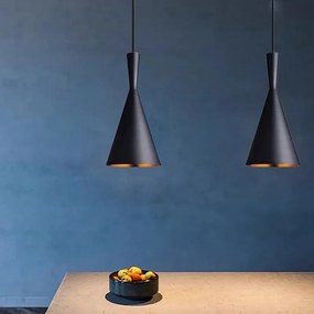 Lampa sufitowa metalowa z kloszem wiszącym AT9-1SZ-Czarna
