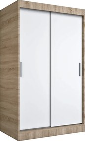 Szafa z przesuwanymi drzwiami dąb sonoma + biały 120 cm G4-C47