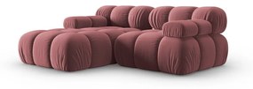 Różowa aksamitna sofa 191 cm Bellis – Micadoni Home