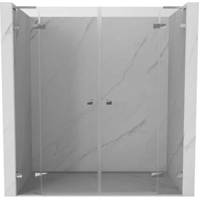 Mexen Lunar L Duo drzwi prysznicowe uchylne 200 cm, transparent, chrom - 834DL-200-000-01-00