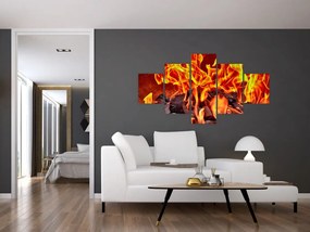 Obraz płonących węgli (125x70 cm)