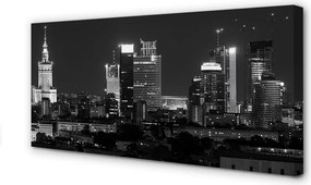 Obraz drukowany na płótnie Światła Warszawskiej Metropolii
