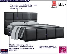 Łóżko tapicerowane Estilo Noble 140x200 - 44 kolory