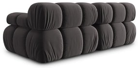 Ciemnoszara aksamitna sofa 188 cm Bellis – Micadoni Home