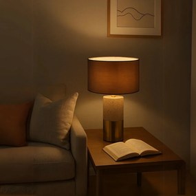 Rabalux 74219 dekoracyjna ceramiczna lampa stołowa Yelda, brązowy