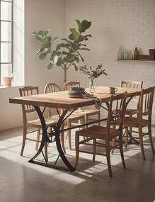 Jasnobrązowy stół z drewna mango M1-R08