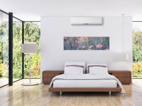 Obraz - Kwiaty w pastelowych kolorach (170x50 cm)