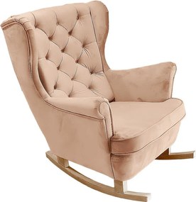 Fotel Relax z Tapicerowanym Siedzeniem i Podłokietnikami, Fotel TV 102x81x95cm Pudrowy róż_29829