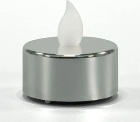 Dekoracyjny zestaw świeczek LED, srebrny, 4 szt