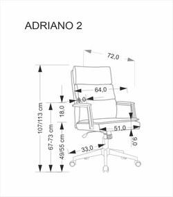 ADRIANO FOTEL : Dostępne warianty - ADRIANO 2 fotel obrotowy czarny