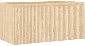Mexen Rivel szafka łazienkowa podumywalkowa 100 cm, 1 szuflada, ryflowana , dąb - 91A20-10047-1-BF81