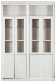 Biała witryna z litego drewna sosnowego 148x223 cm Anita – Støraa