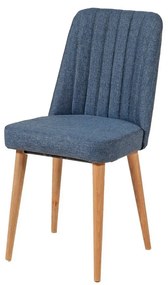 Krzesło do jadalni Vina Dark Blue and AtlanticPine