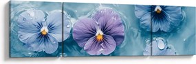 Obraz - Fiołki w wodzie (170x50 cm)