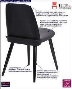 Minimalistyczne krzesło Salvio - czarne