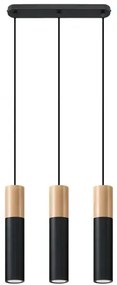 Czarna lampa wisząca tuby nad stół - EX546 D9-P36