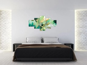 Obraz - Zielona abstrakcja (125x70 cm)