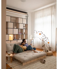 Szara rozkładana sofa 140 cm Roots – Karup Design