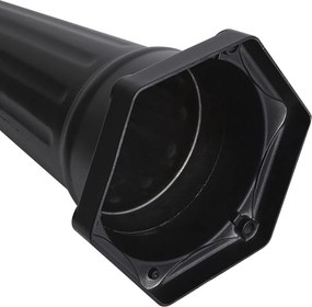 Klasyczny lampion ogrodowy czarny z miedzią 220 cm 3-źródła światła IP44 - Havana