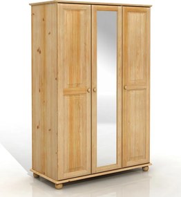 Szafa sosnowa Nova 3D z lustrem na kulach