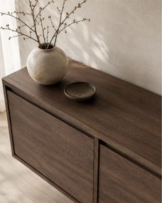 Szafka RTV czterodrzwiowa Zolia 180 cm wisząca - orzech elegant