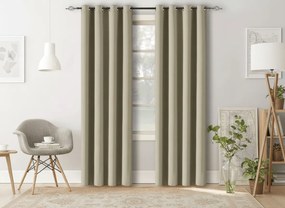 Zasłona OXFORD 140x250 cm, jasnobeżowy Zawieszanie: Metalowe pierścienie
