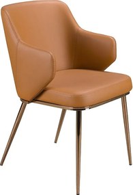Brązowe krzesło ze sztucznej skóry 4162 ANGEL CERDA