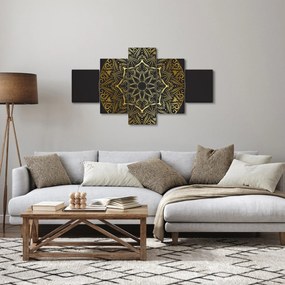 Obraz złotej abstrakcji (125x70 cm)