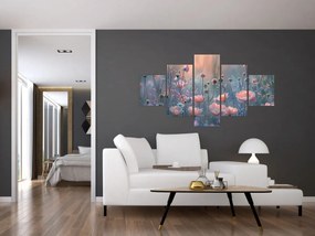 Obraz - Kwiaty w pastelowych kolorach (125x70 cm)