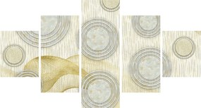 Obraz - Abstrakcja, marmurowe kręgi (125x70 cm)