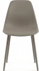 Krzesło do kuchni OSAKA plastikowe, szarobrązowe