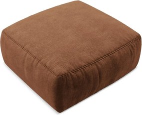 Podnóżek z tkaniny szenilowej w kolorze terakoty Kuki – Makamii