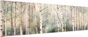 Obraz - Rysowanie wzoru lasu (170x50 cm)