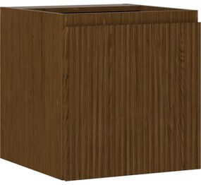 Mexen Rivel szafka łazienkowa podumywalkowa 45 cm, 1 drzwi, ryflowana, orzech - 91A21-04547-1-BF86