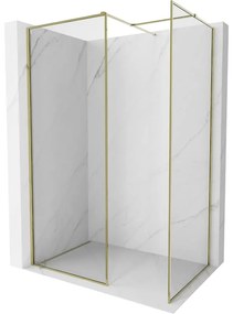 Mexen Kioto-F ścianka prysznicowa Walk-in z ramką 110 x 100 cm, transparent 8 mm, złota - 800-110-202-04-50-100