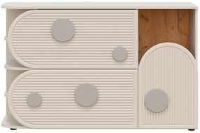 Kaszmirowa komoda do pokoju dziecięcego z 2 szufladami D6-E35