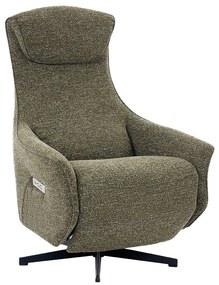 Fotel elektryczny relaksujący  teksturowany zielony TASEMO