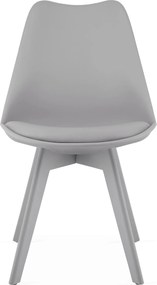Krzesło MARK - szare / nogi szare