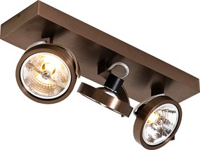 Designerski reflektor ciemny brąz 3-punktowy obrotowy i pochylny - Go