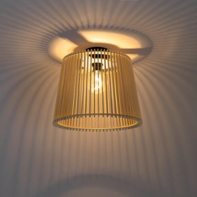 Rustykalna lampa sufitowa zewnętrzna drewniana IP44 - Jayla