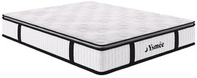 Materac ze sprężynami kieszeniowymi ze zintegrowaną nakładką na materac AMERICAM DREAM marki YSMÉE 160 × 200 cm