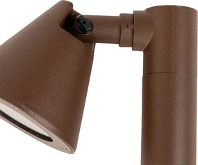 Nowoczesny słup ogrodowy brązowo-rdzawy 30 cm IP44 regulowany - Ciara