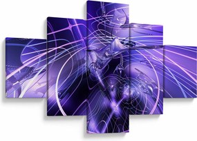 Obraz abstrakcji technicznej (125x70 cm)