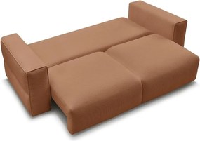 Pomarańczowa rozkładana/ze schowkiem sofa 265 cm Ezechiel – Bobochic Paris