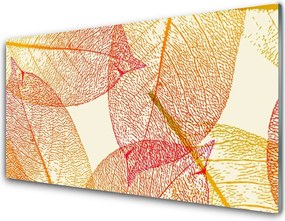 Panel Szklany do Kuchni Abstrakcyjne Liście Paproci