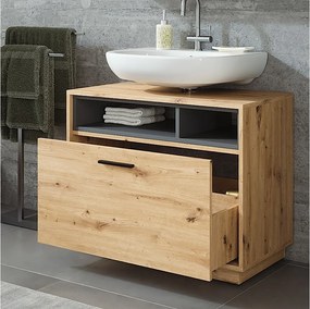 Szafka podumywalkowa artisan dąb/antracyt 80x35x64 beatrice