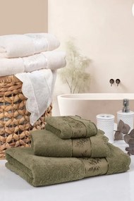Podarunkowy zestaw ręczników LORA, 3 szt Khaki