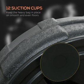 SPORTNOW Piłka treningowa, regulowana wysokość 147-165cm, podstawa do napełniania, Stal, Czerwony+Czarny+Biały